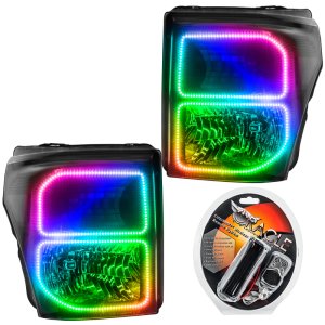 Ford F350 Headlight Assemblies - ORACLE Lighting - LED Pre-Assembled, ColorSHIFT - Black - `11-`16 Ford F350 Headlight Assemblies - ORACLE Lighting - LED Pre-Assembled, ColorSHIFT - Black - `11-`16